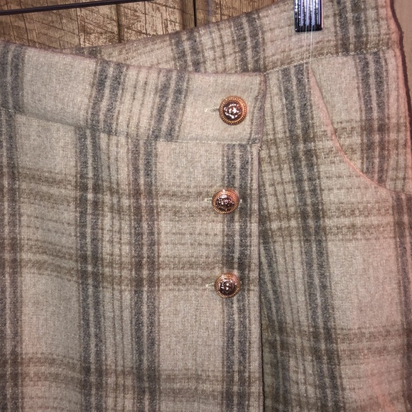 Entro Wool plaid skort front skirt back shorts size small - Picture 2 of 4